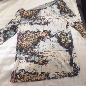 World Map Printed Shirt